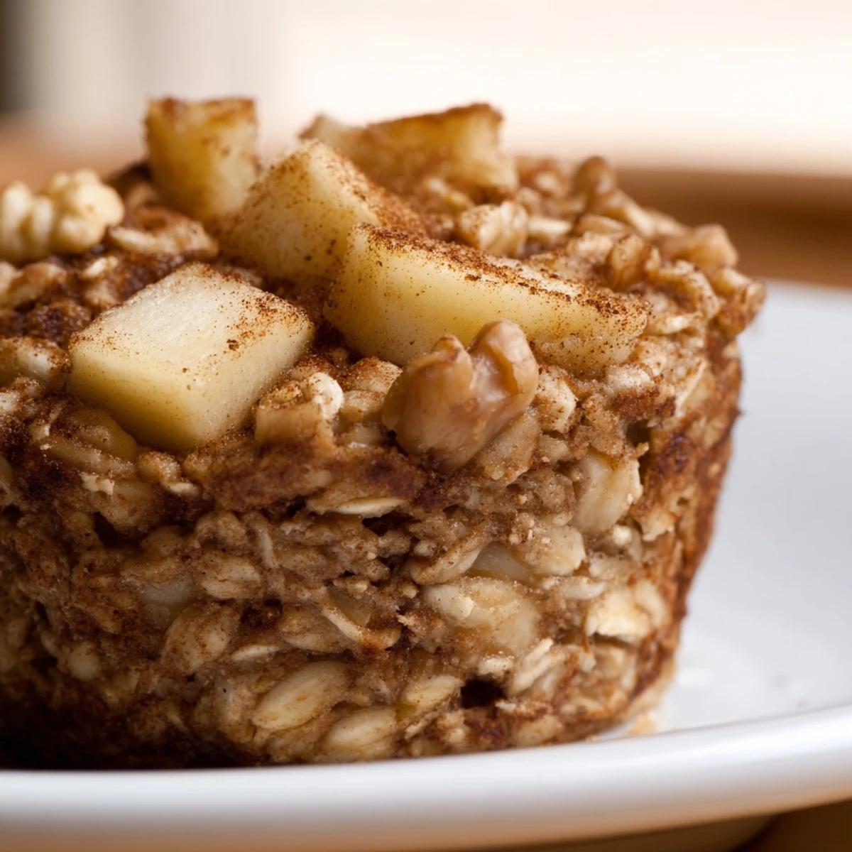 Twelve golden Apple Cinnamon Baked Oatmeal Cups arranged on a cooling rack, highlighting their moist interior and warm cinnamon aroma perfect for a quick breakfast.
