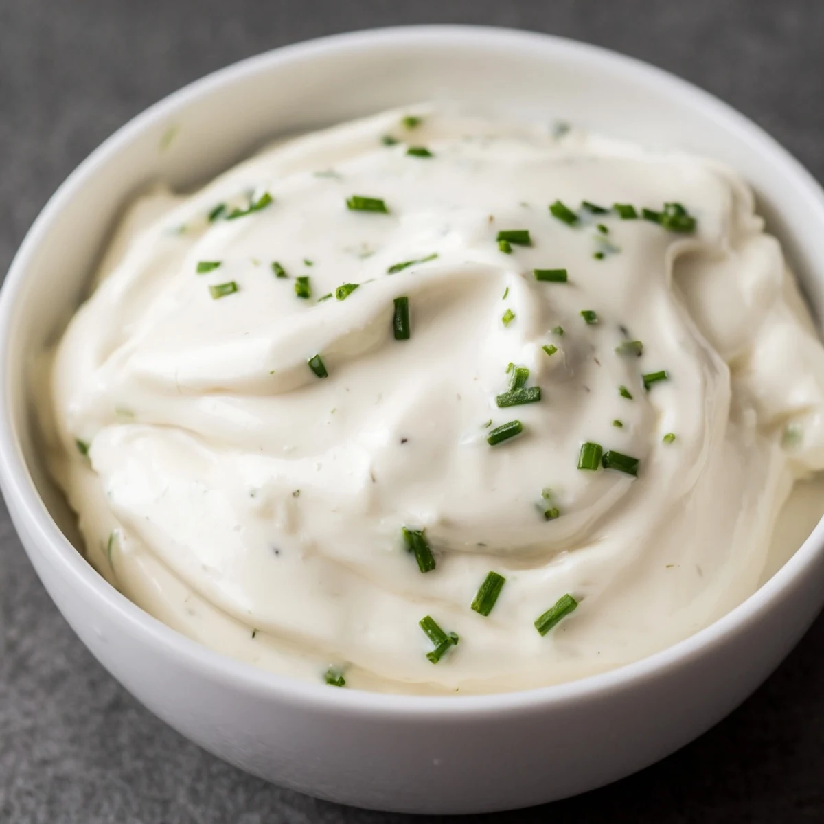 Creamy Salad Dressing in a glass jar with fresh chives and parsley garnish, ready to drizzle.