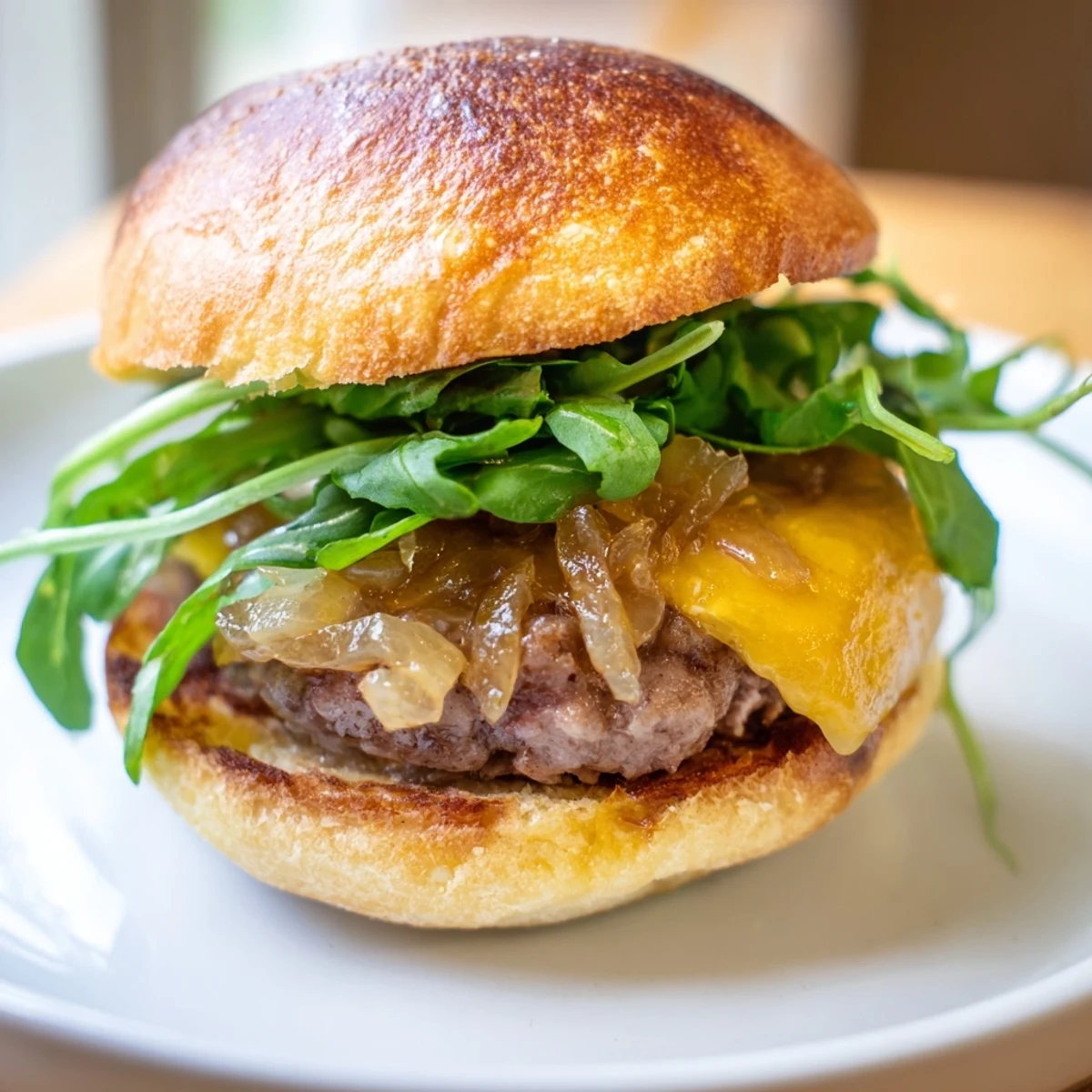 Juicy mini burgers with caramelized onions and cheese, ready to serve warm for a casual party snack.