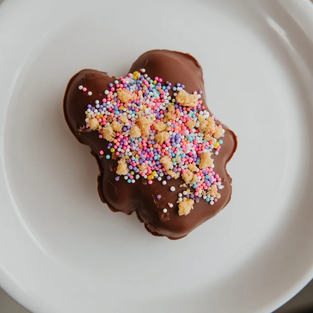 A close-up view of Chocolate Covered Peeps dipped in melted chocolate, ready for a sweet Easter celebration.