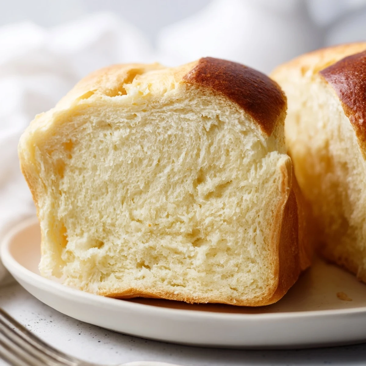 Milk Brioche loaf cooling on a wire rack, warm from the oven, ready to be served with jam.