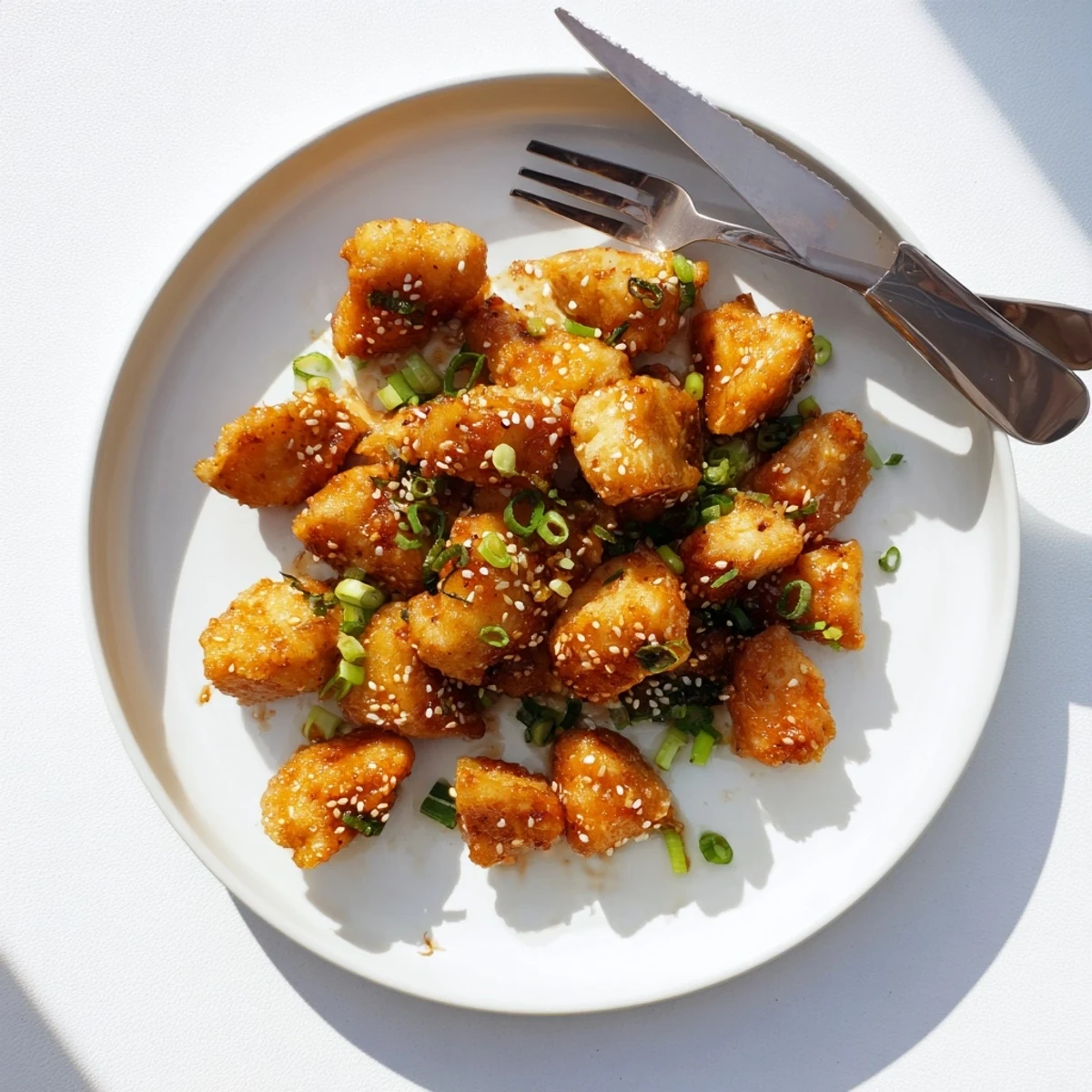 Tender chicken coated in savory honey garlic glaze served over fluffy white jasmine rice
