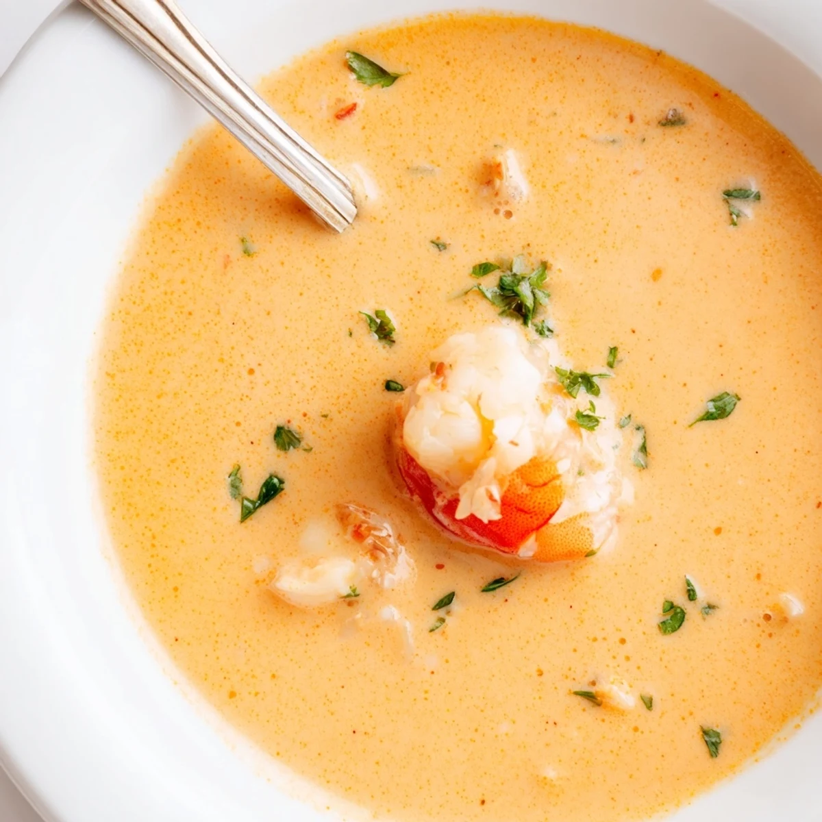 Velvety creamy crab and shrimp bisque served with crusty French bread