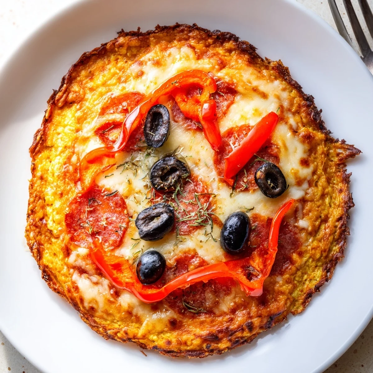 Sliced Keto Pizza With Crispy Low Carb Crust on parchment, golden edges.