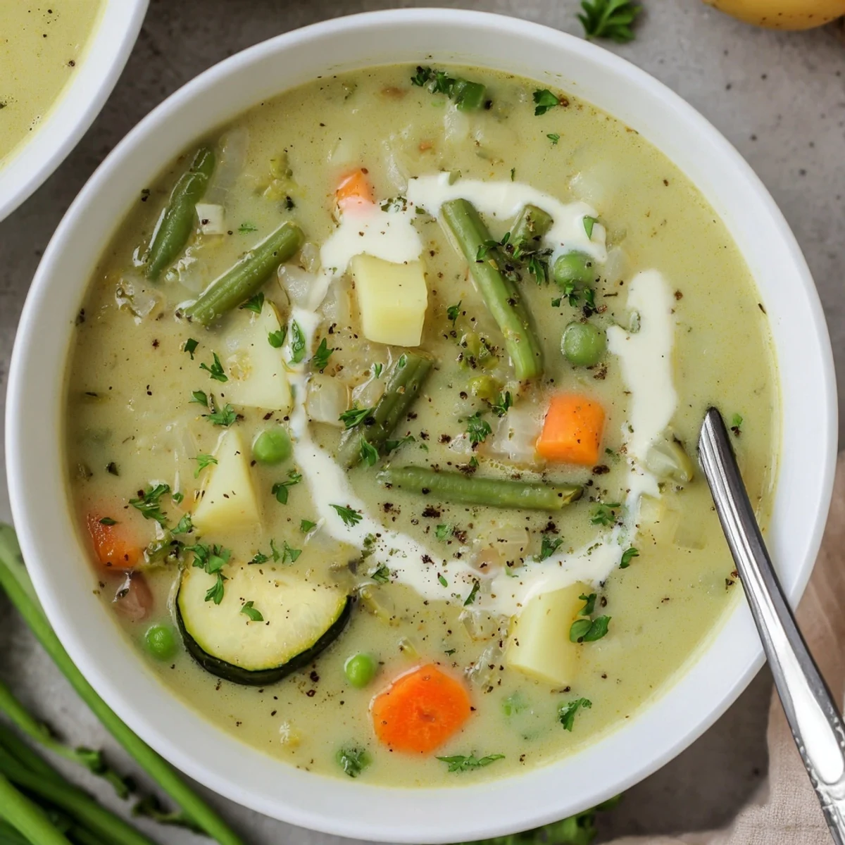 Warm Creamy Vegetable Soup Recipe showing velvety texture and vibrant vegetables