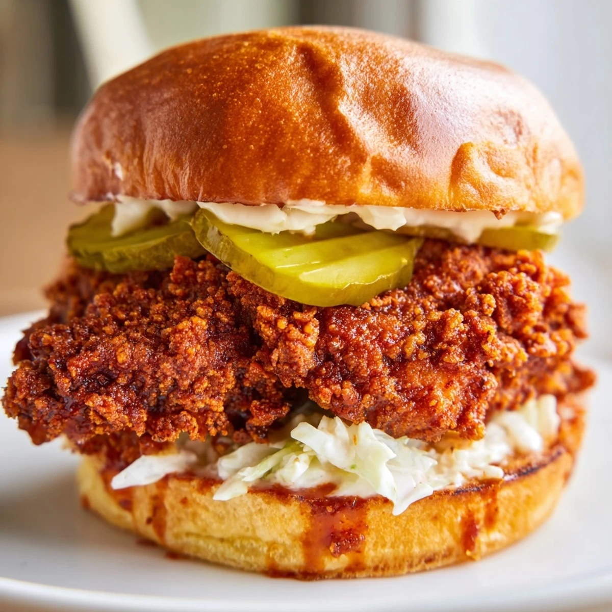 Spicy Nashville Hot Chicken Sandwiches Recipe To Savor, golden fried chicken with crisp pickles