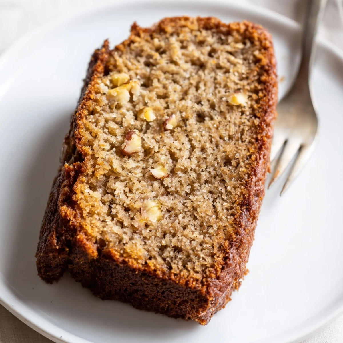 Freshly baked Moist Banana Cake in 9x13 pan, tender crumb, perfect with coffee