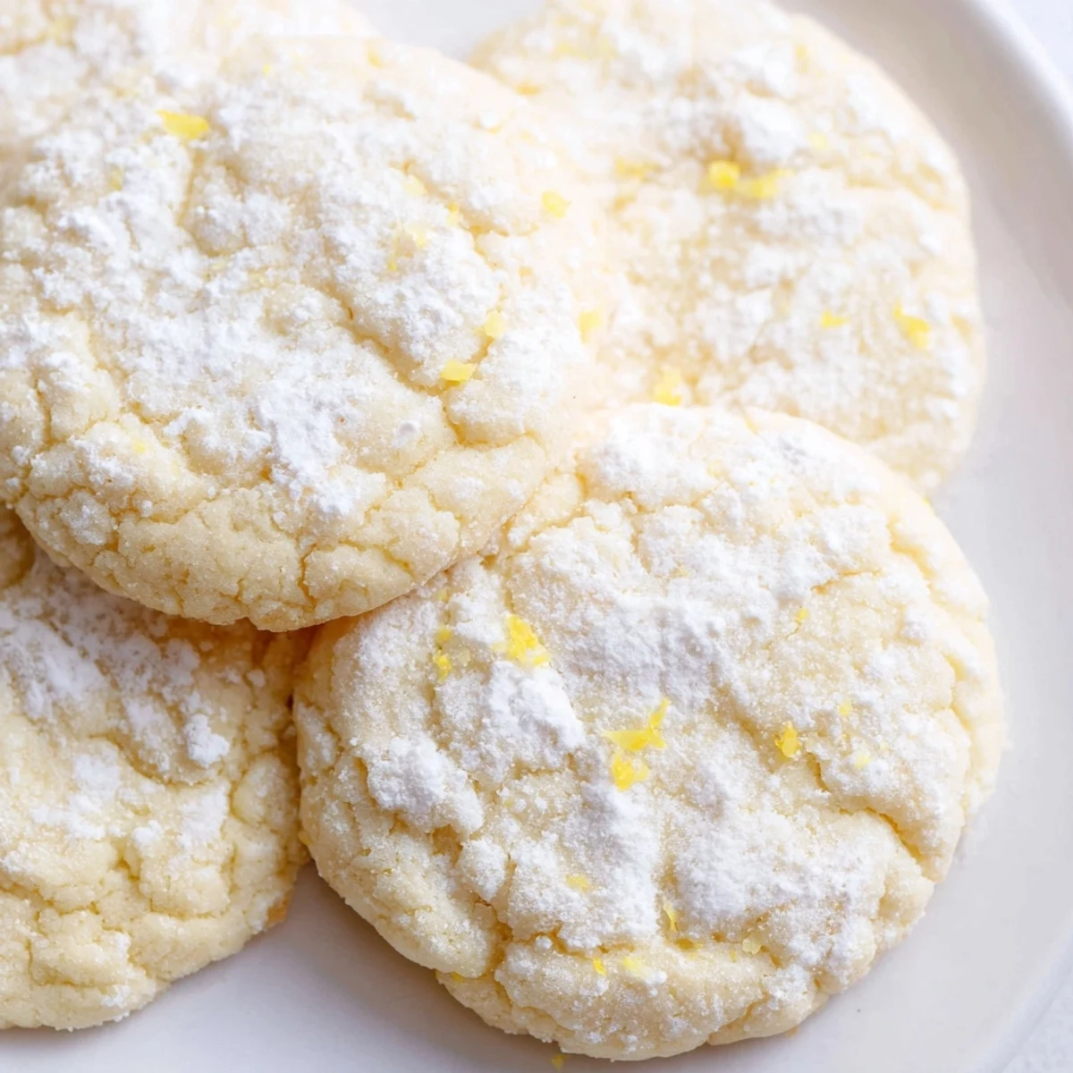 Freshly baked lemon cookies cooling on wire rack with bright citrus zest visible