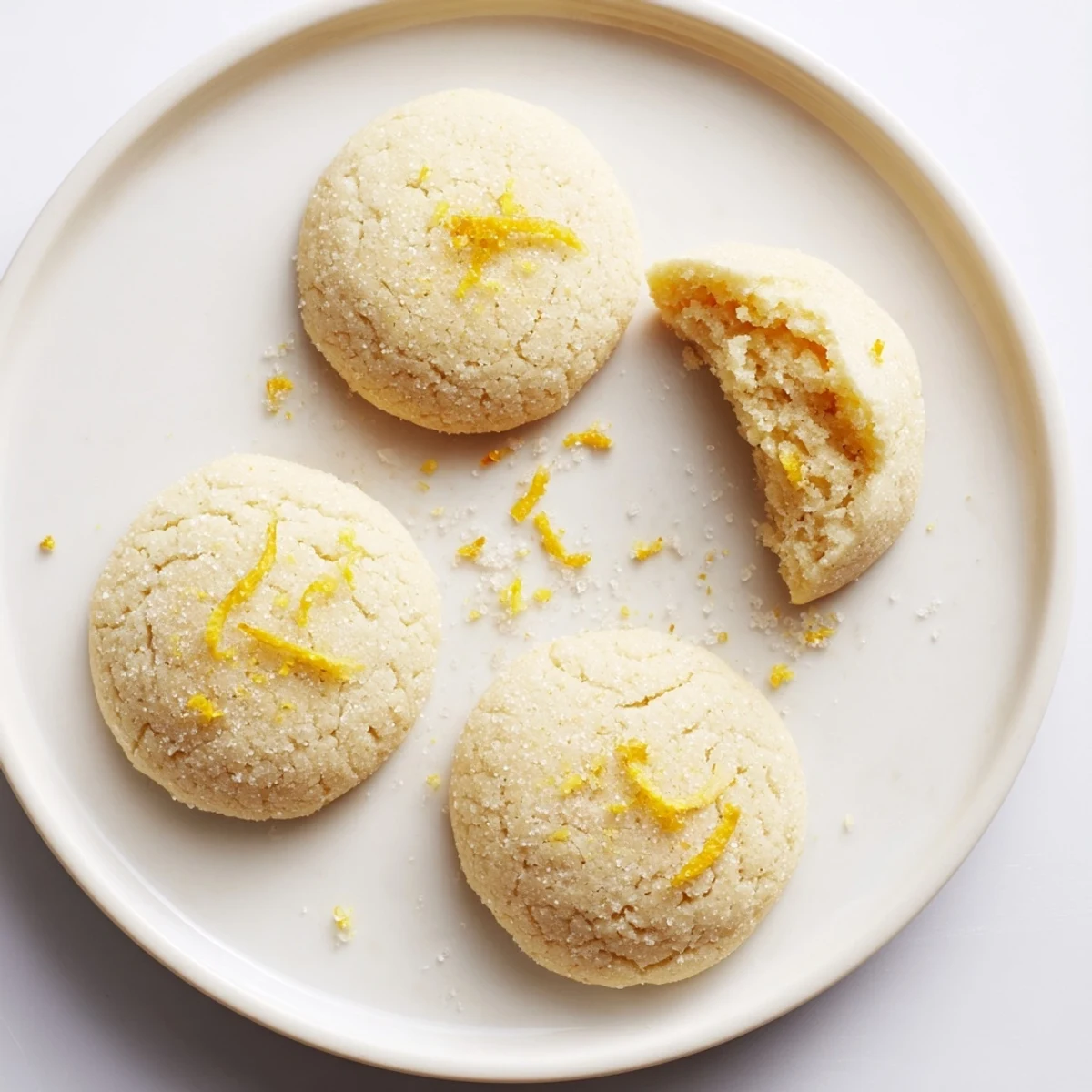 Warm Soft Chewy Lemon Cookies cooling on wire rack, edges tender