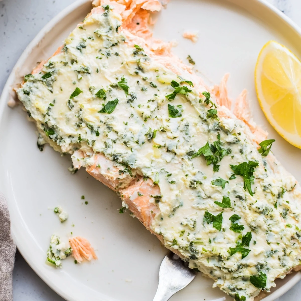 Boursin Cheese Baked Salmon