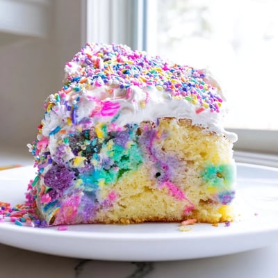 Unicorn Poke Cake