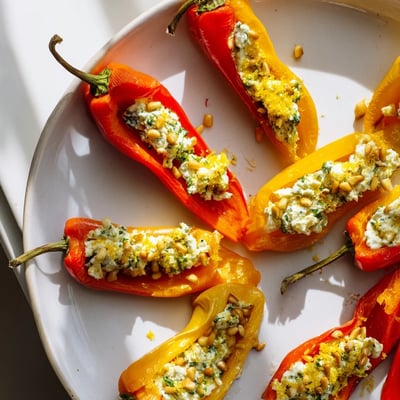 Roasted Goat Cheese Peppers