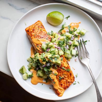 Bang Bang Salmon With Salsa